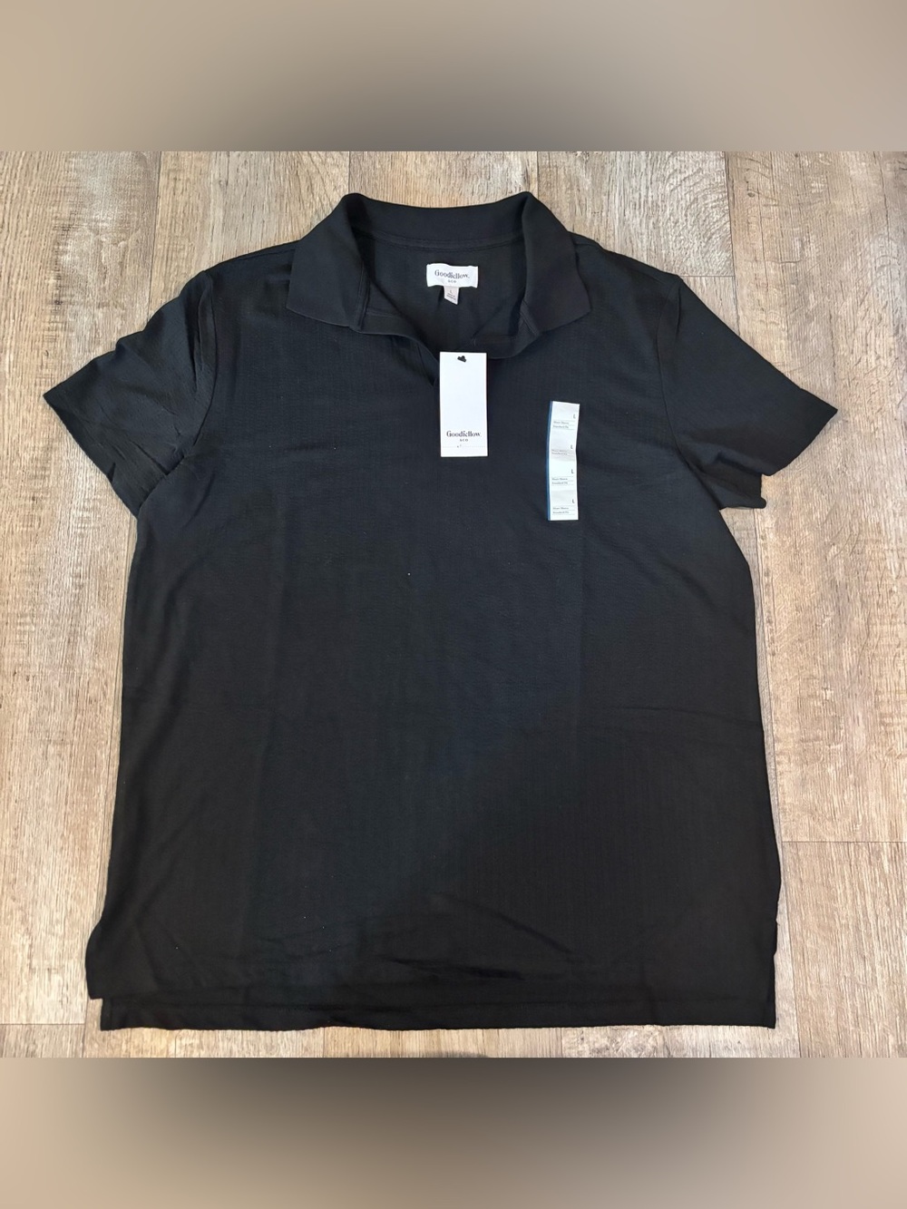 Goodfellow & Co Men’s Shorts - sleeve Polo shirt in Black size Large